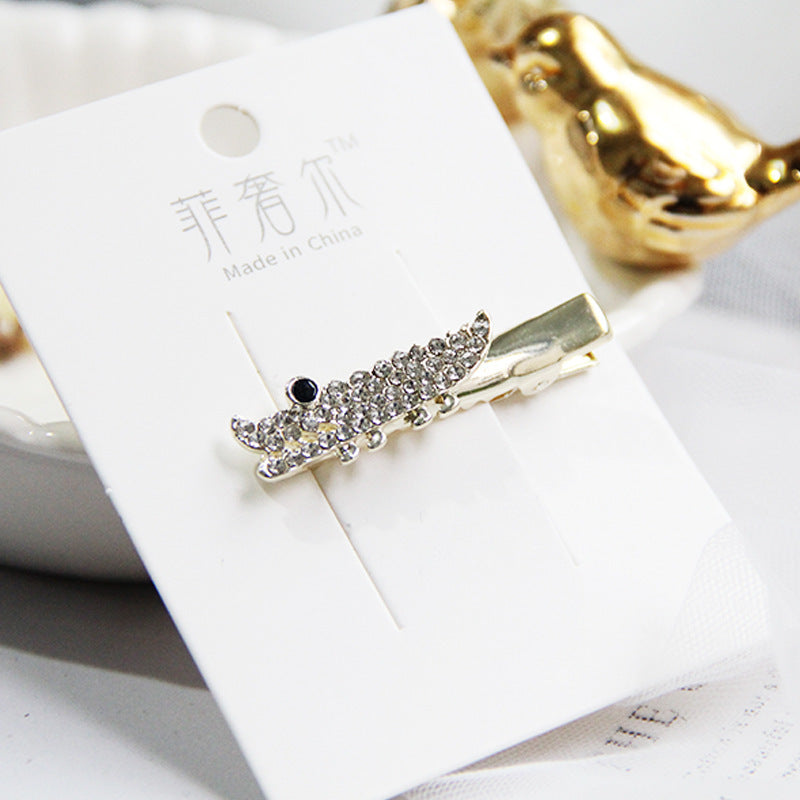 Metal clip rhinestone hair ornament