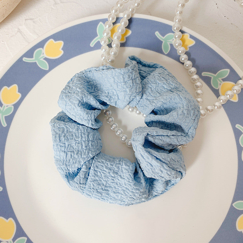 Blue intestine hair ring Medium Scrunchies Hair Rope Headwear