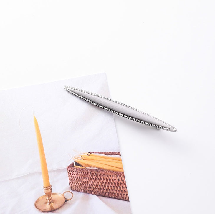 Japanese girl heart exquisite brushed hairpin personality retro metal curved strips word clip hairpin clip hair accessories