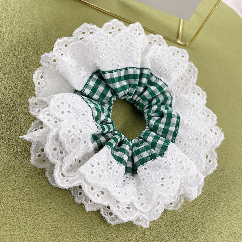 Lace Handmade French Hollow Cotton Personality Trendy Hair Ring