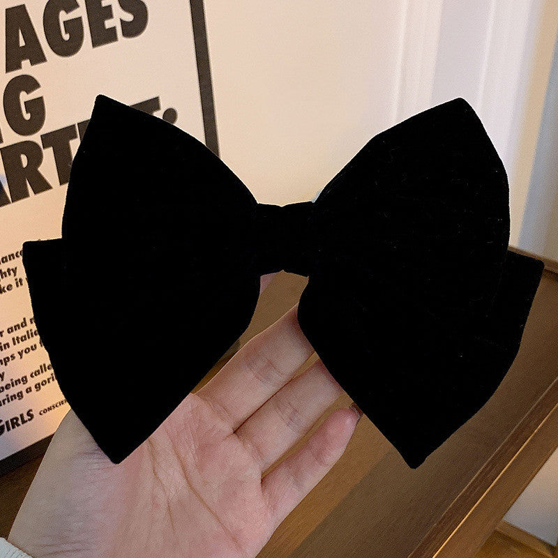 Vintage Velvet Rose Bow Hair Clip