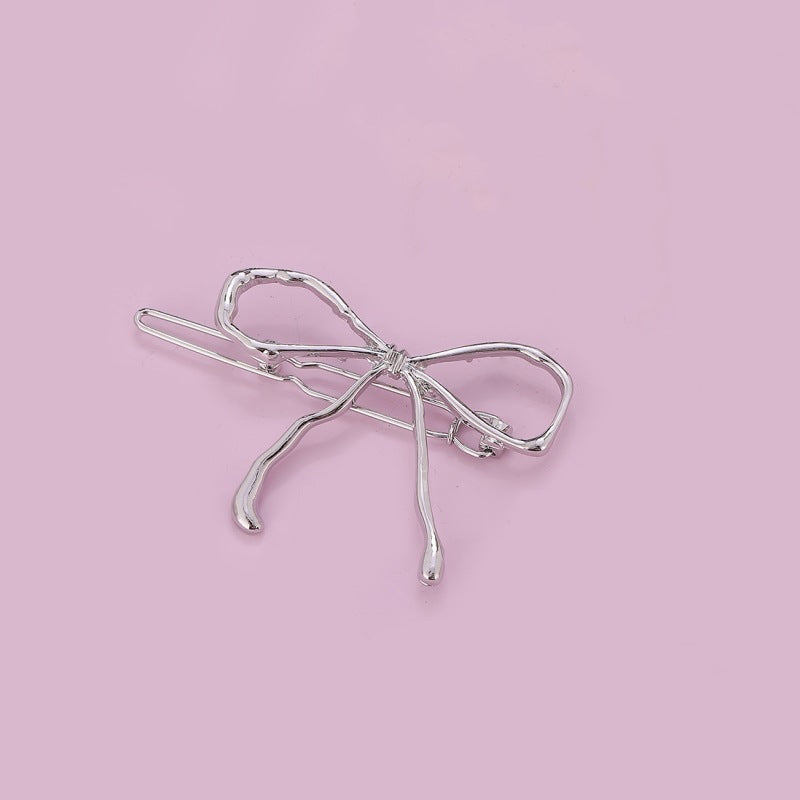 Ins Bow Barrettes Graceful And Fashionable Irregular Hair Accessories