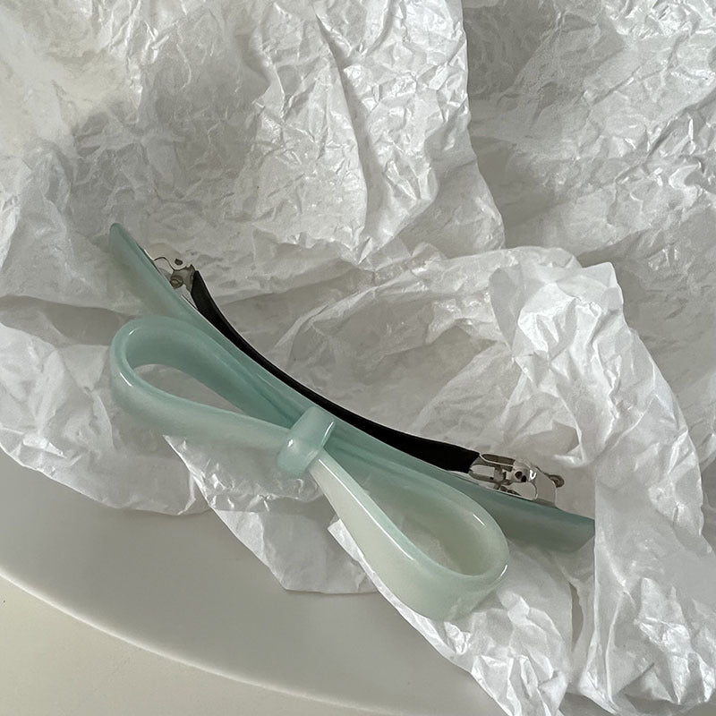 Acetate Bow Spring Side Clip Hair Accessories Elegant