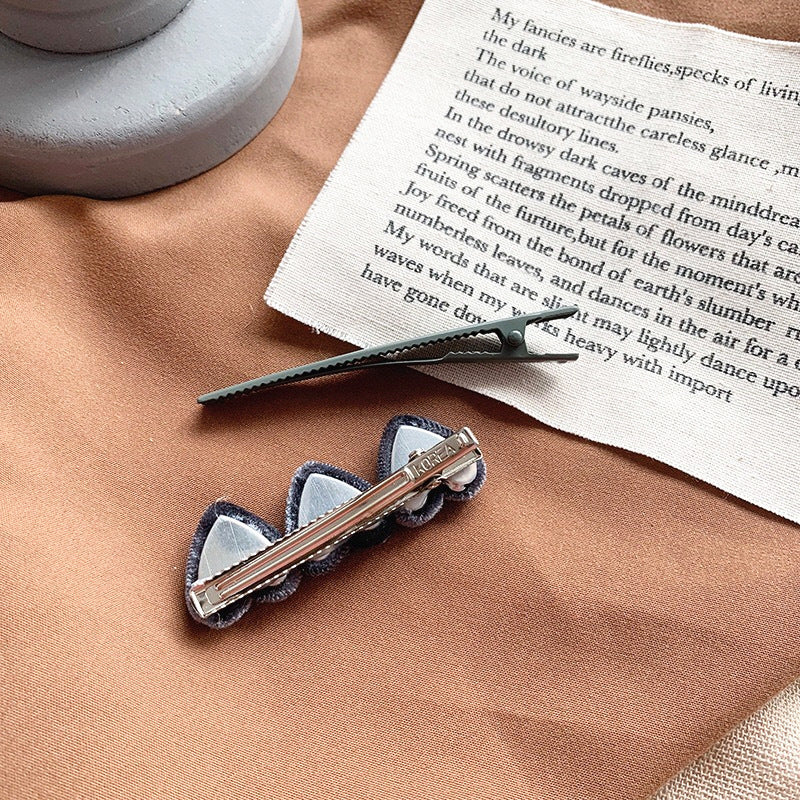 Fashion Girl Retro Velvet Love Hair Clip Set