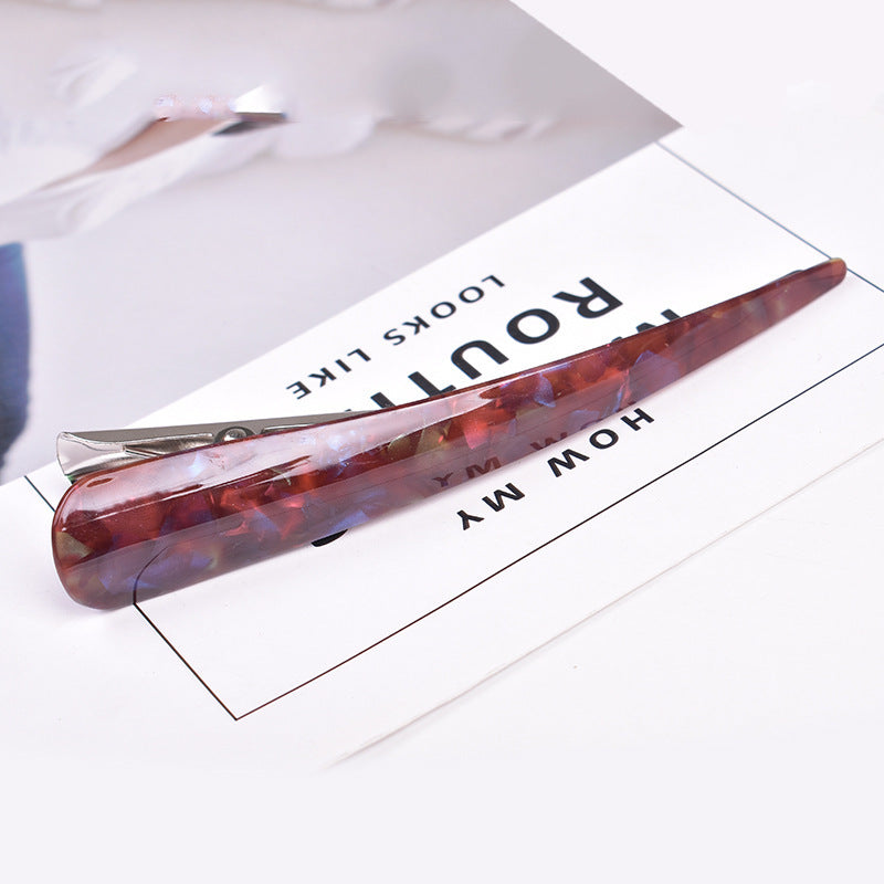 Acrylic hair accessories with long horn clip