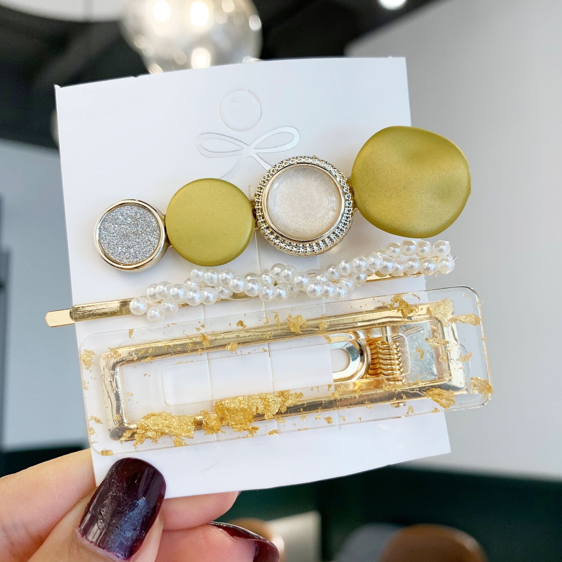 Pearl set hair clip bobby pins hair pins