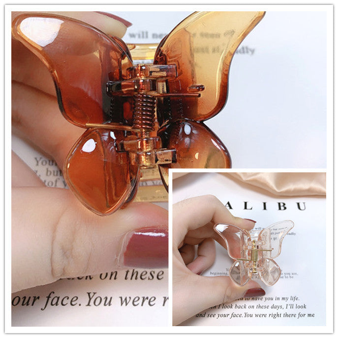 Transparent Butterfly Catch Clip Hair Catch Bangs Clip Hairpin Little Fairy Forest Hair