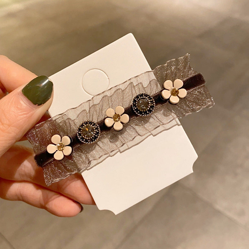 Same Paragraph Lace Czech Diamond Snowflake Broken Hair Clip Bangs Clip Word Clip