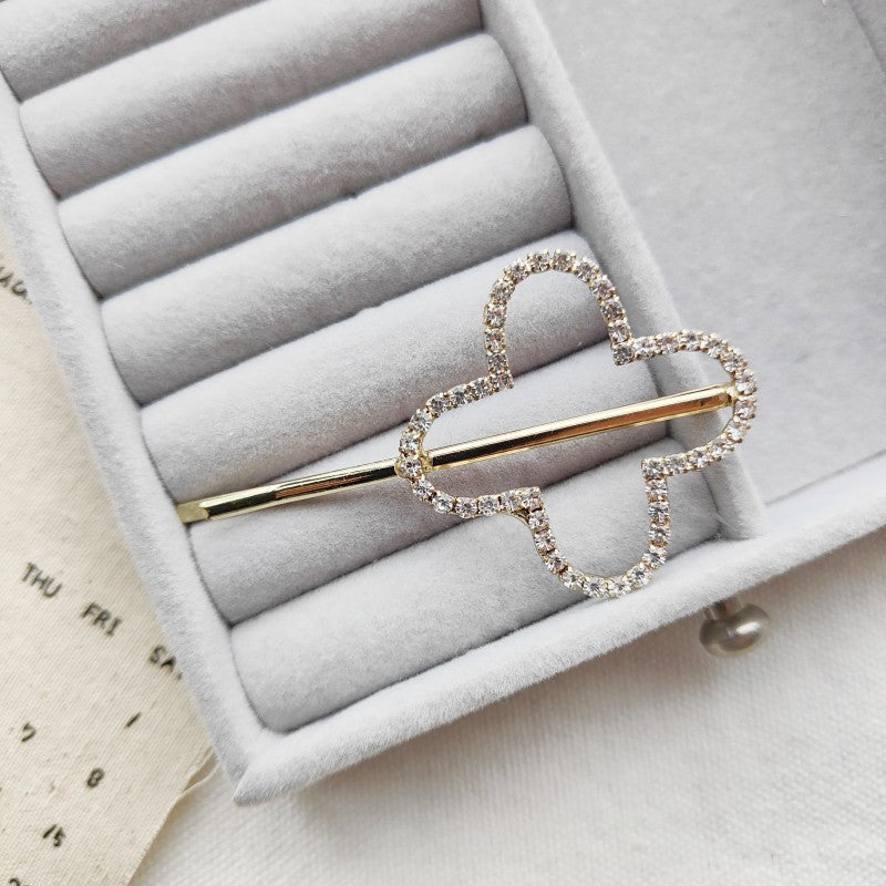 Rhinestone Butterfly Barrettes Temperament Fringe Bobby Pin