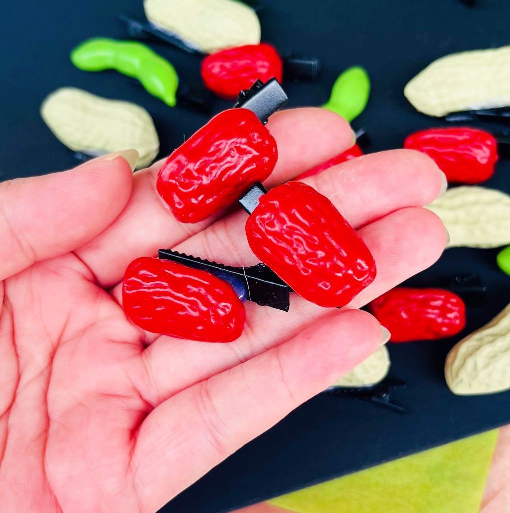 Korean Summer Emulational Fruit Orange Food Barrettes