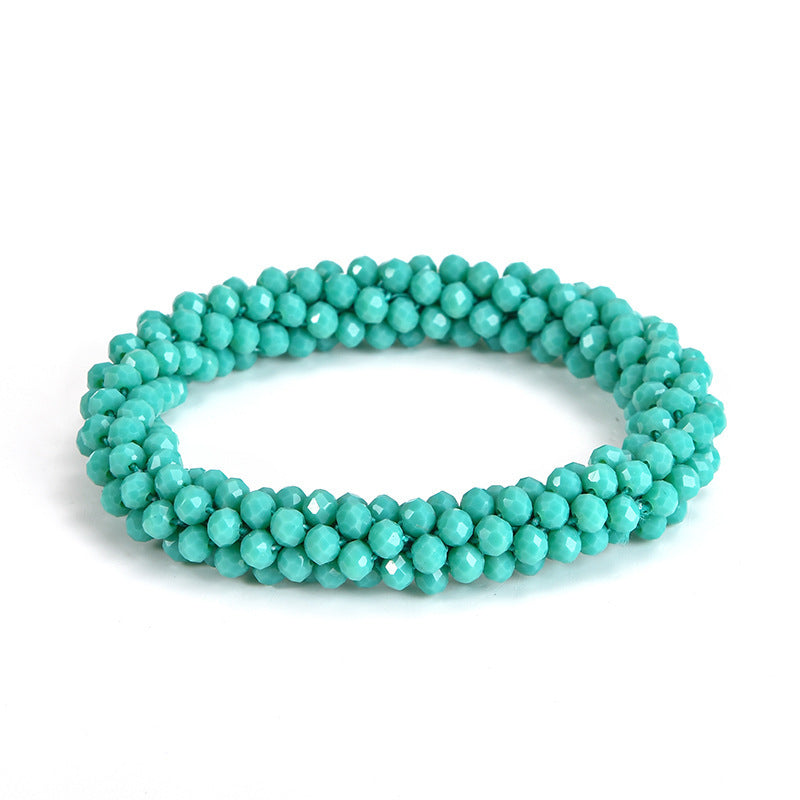 Crystal Color Elastic Rubber Band Hair Ring Ponytail Simple