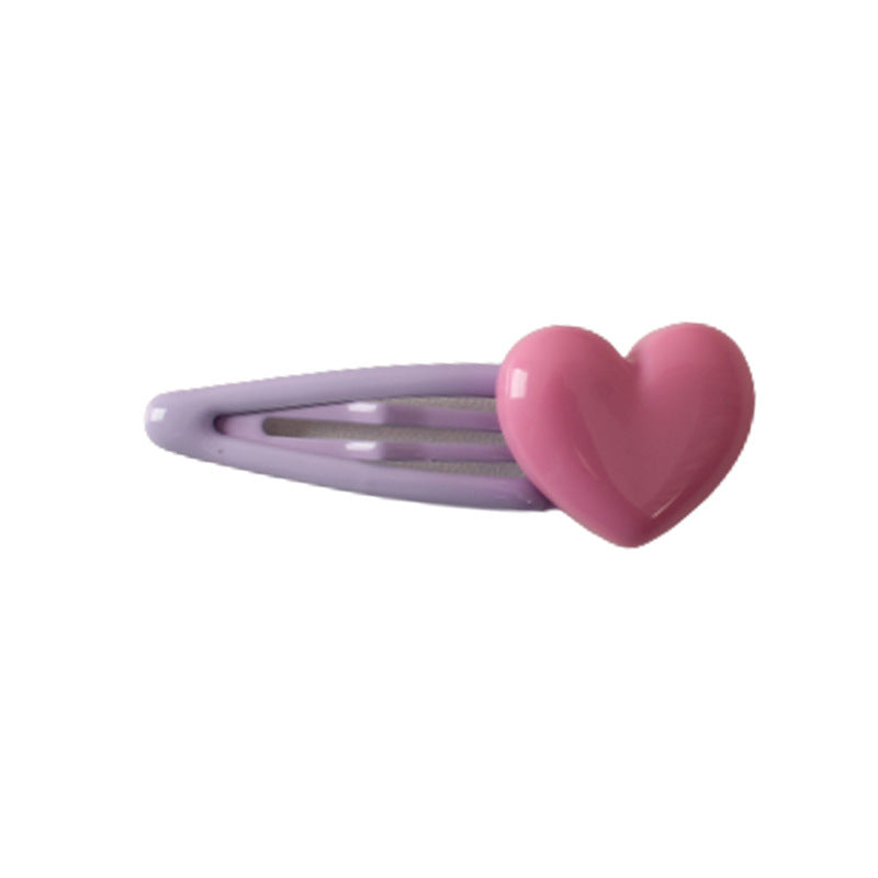 Dopamine Color-blocking Barrettes Sweet Girl Heartbreak Hair Clip