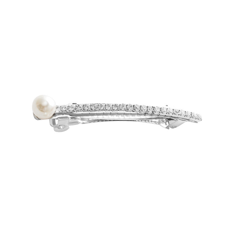 Temperament Diamond Hairpin Single Row Diamond Edge Clip