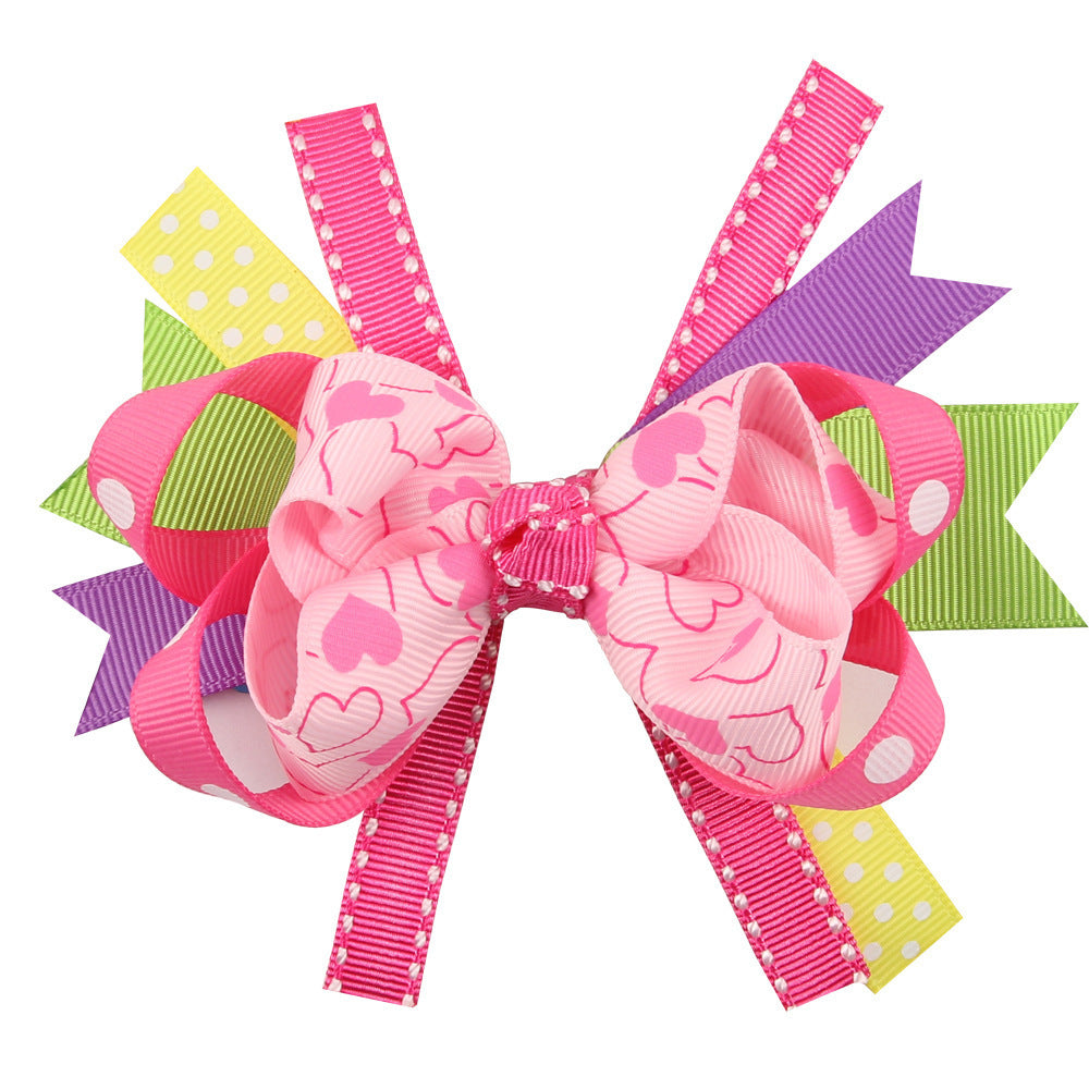 Fashion Simple Children's Colorful Bow Hair Clip