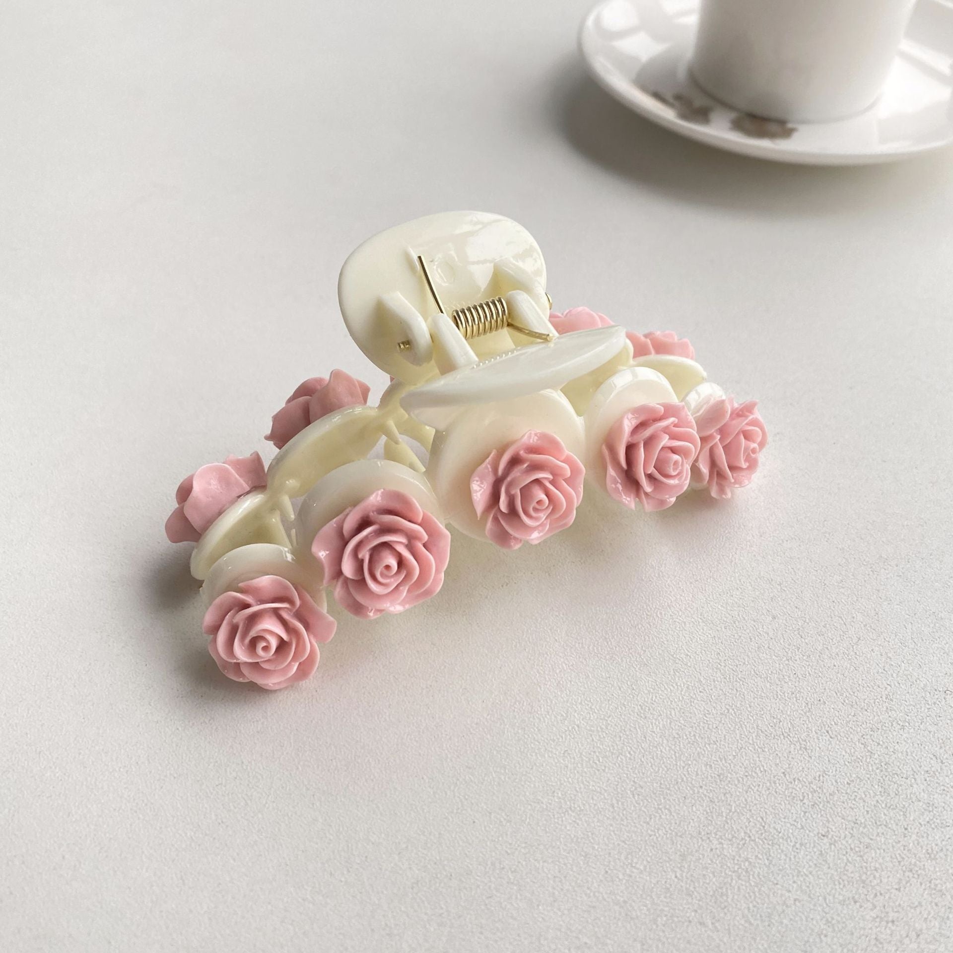 Summer Camellia Barrettes Flower Back Head Head Clip
