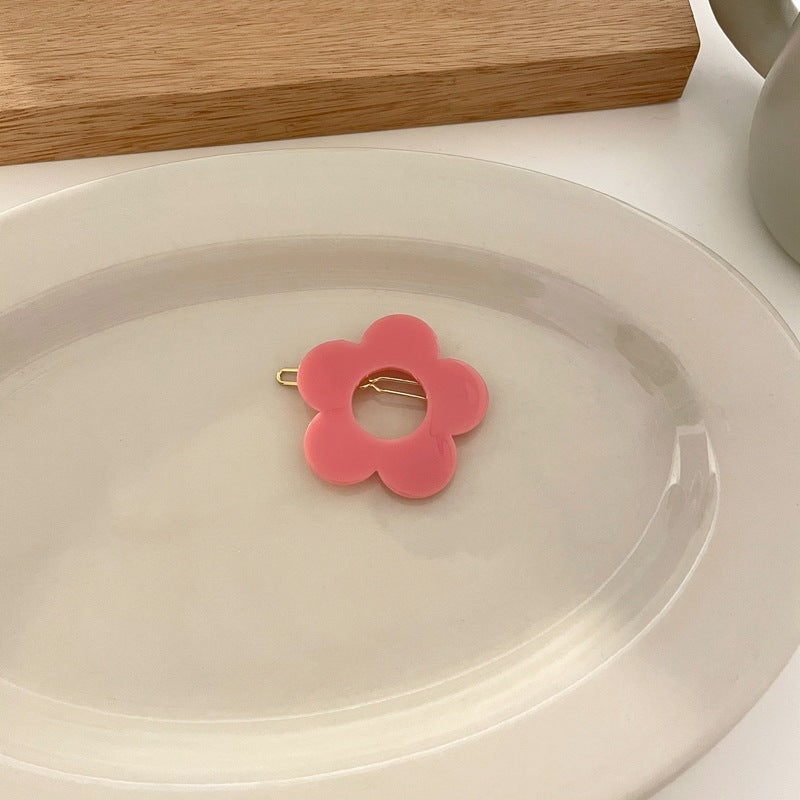 Cute Flower Hairpin Candy Color Hairpin Side Clip Hair Ornament