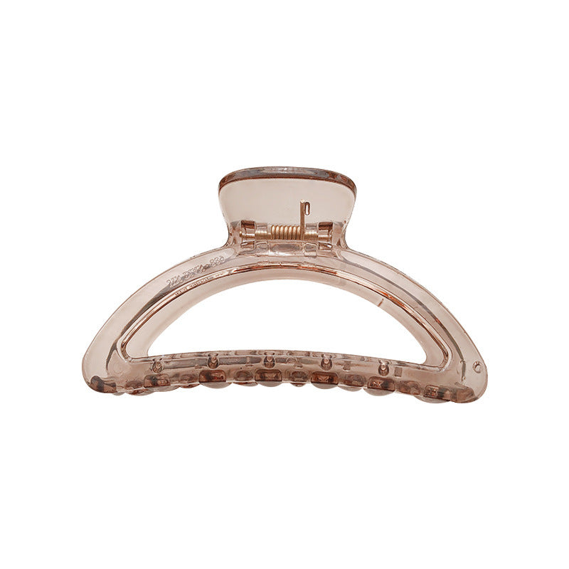 Women's Korean-style Jelly-colored Grip Semicircle Translucent Simple Hair Clip