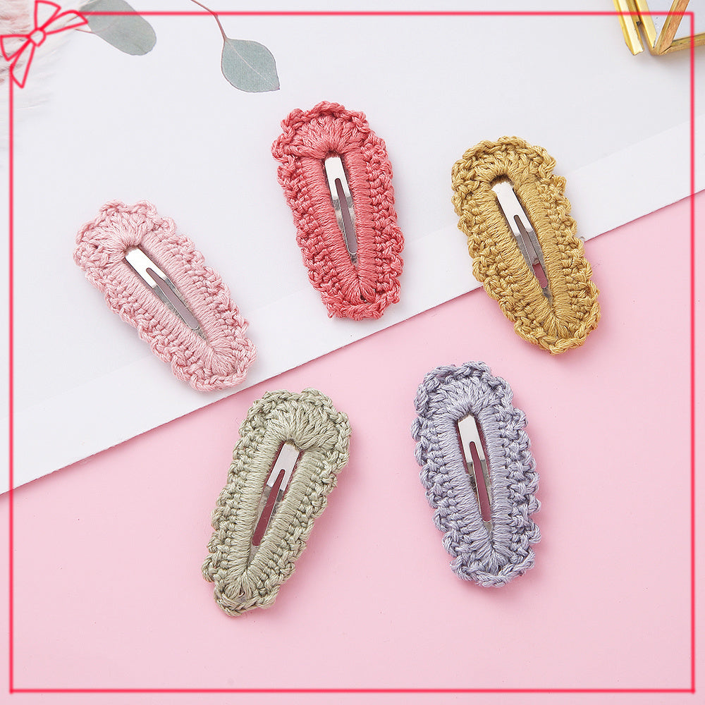 Wool Braided Edge  Seamless Cute Children's Hair Clip