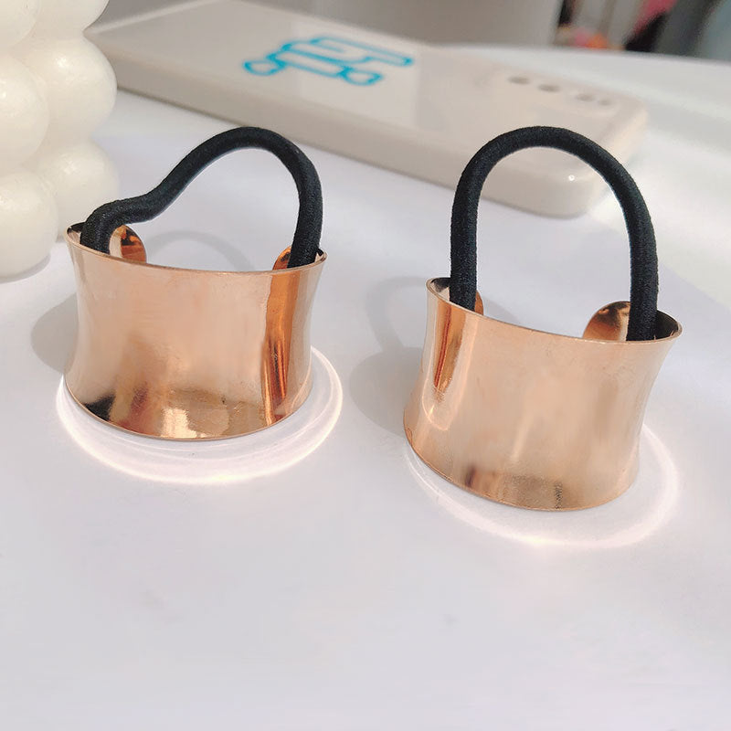 Elegant Metal Horse Tail Buckle Hair Ring Female Headwear Hair Ring