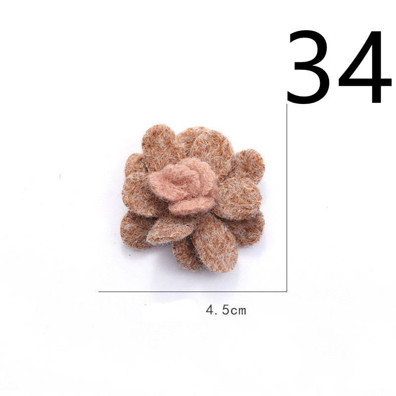Fabric Flower Rose Sticky Head DIY Handmade Headdress