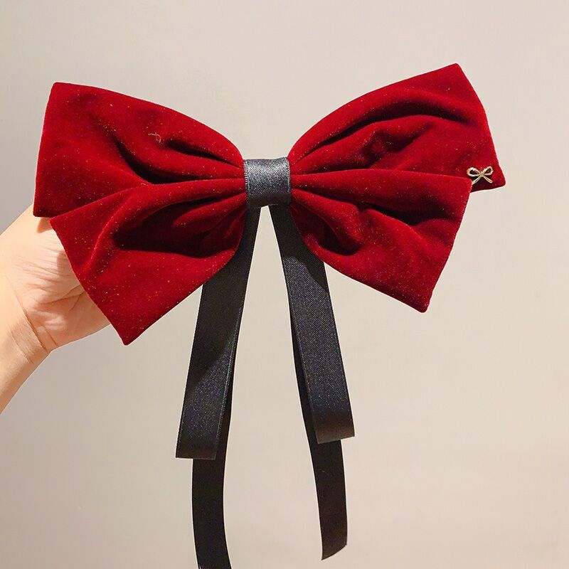 Satin Ribbon Elegant Velvet Bow Barrettes