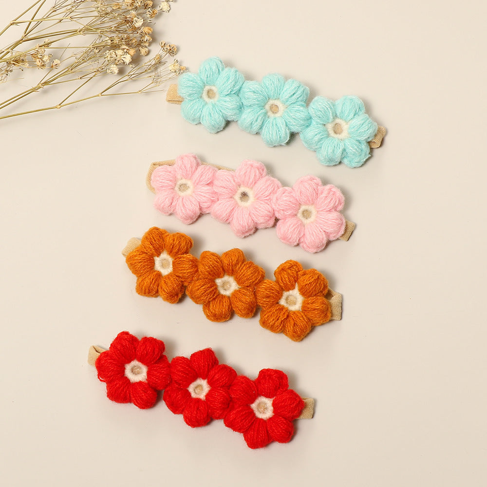 Children's Handmade Wool Knitted Hair Clip