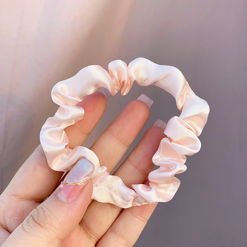 Small Scrunchies Intestine Ring Band Solid Color Hair Rope Simple