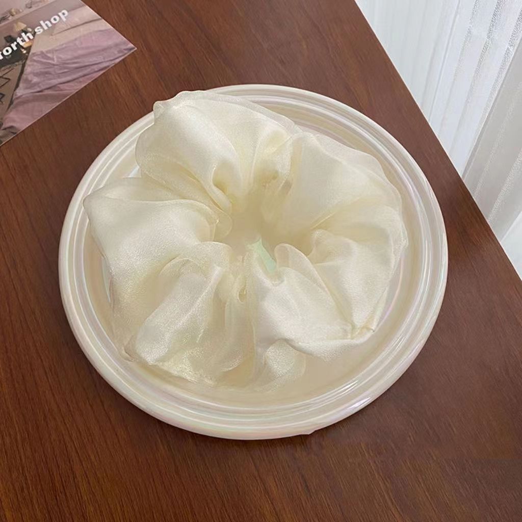 Women's Solid Color Organza Double-layer Hair Ring