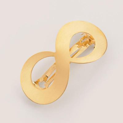Geometric Metal Brushed Barrettes Spring Clip