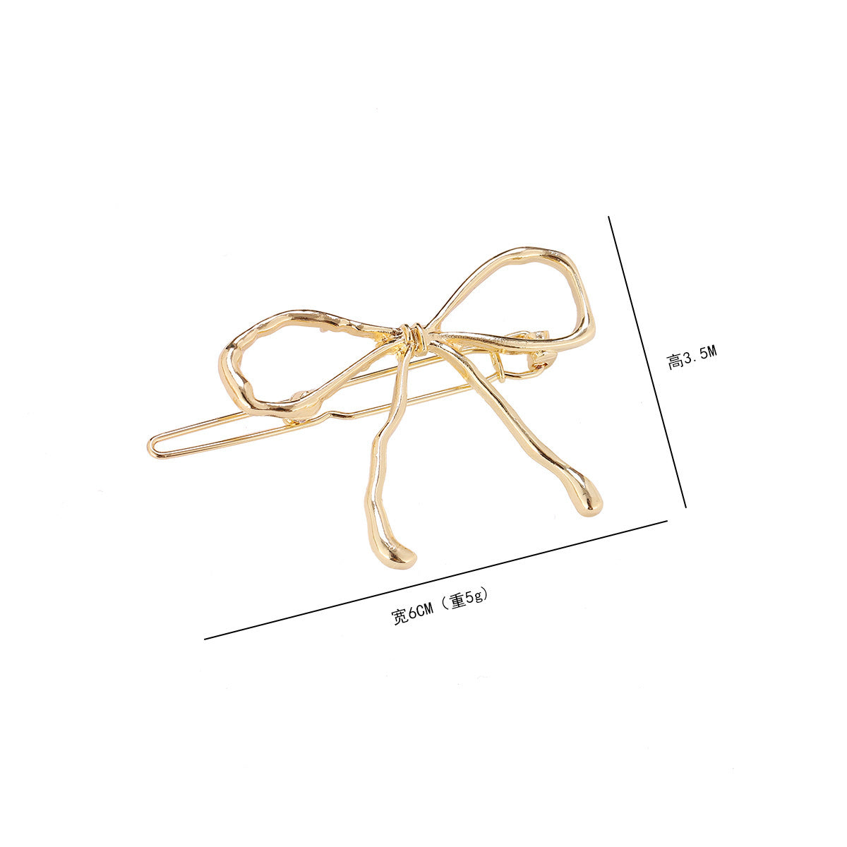 Ins Bow Barrettes Graceful And Fashionable Irregular Hair Accessories