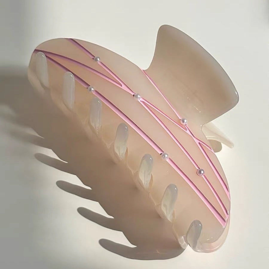 Girly Style Ribbon Shark Clip Barrettes Women