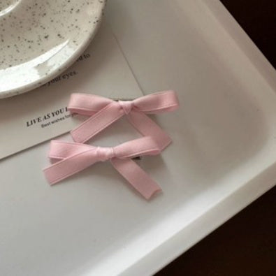 Sweet Girl Bow Ribbon Barrettes