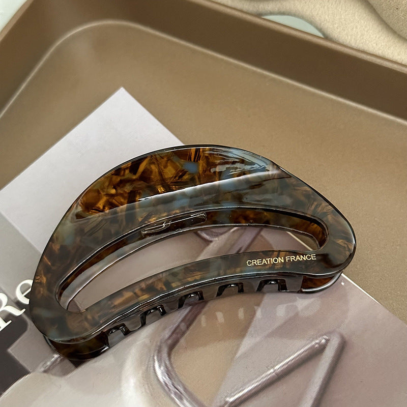 Acetic Acid Hollow Crescent Back Head Updo Shark Barrettes