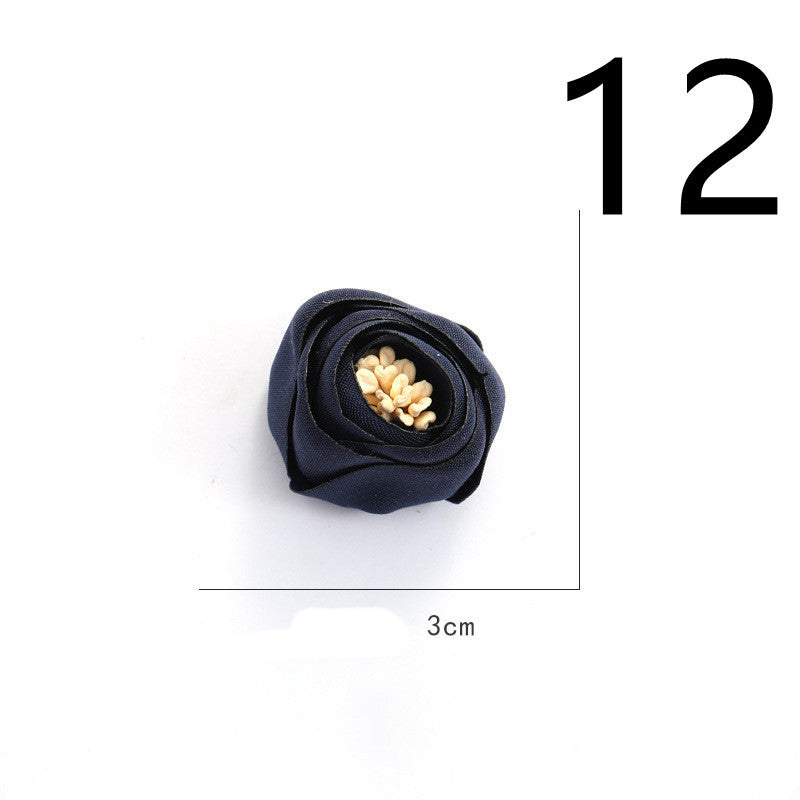 Fabric Flower Rose Sticky Head DIY Handmade Headdress