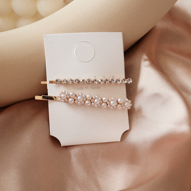 Pearl flower hair clip rhinestone hair clip