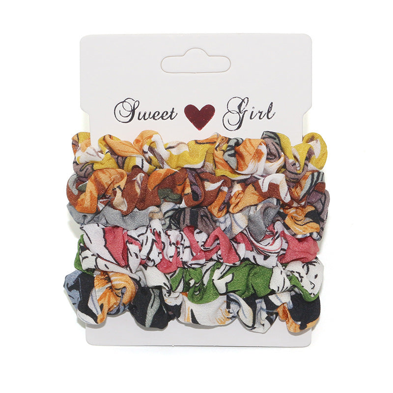 Flannel large intestine hair ring set
