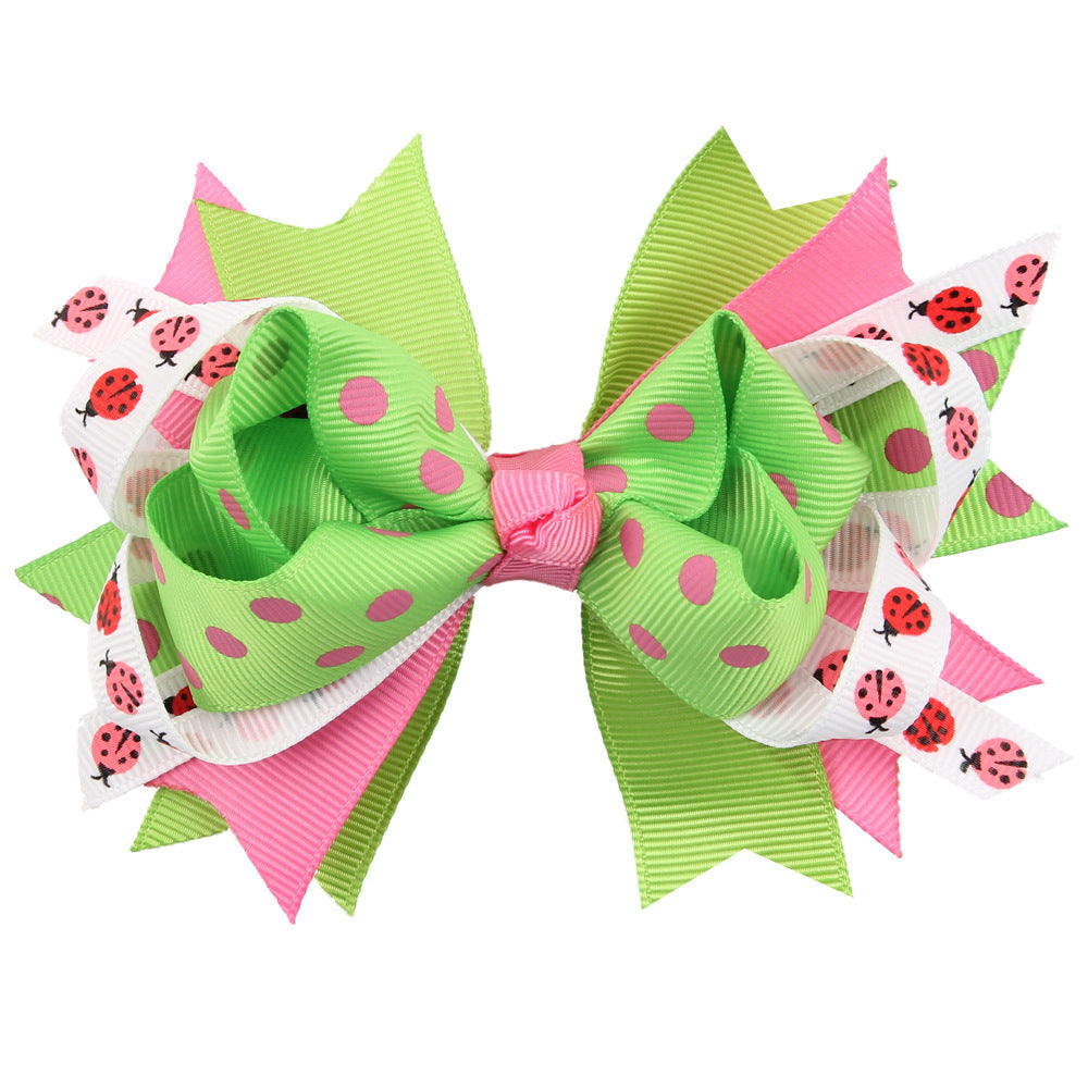 Fashion Simple Children's Colorful Bow Hair Clip
