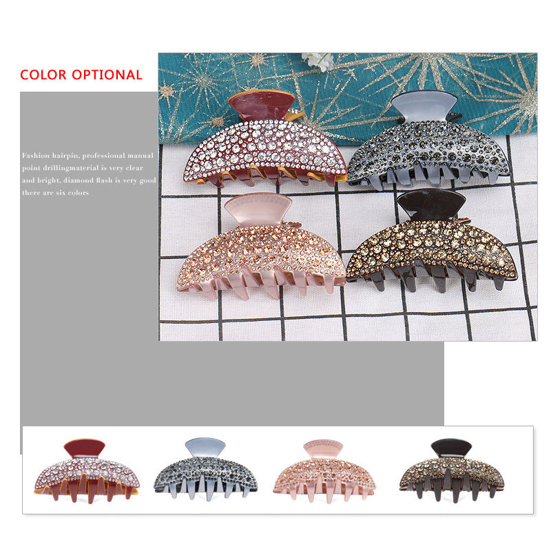 Vintage Rhinestone Women's Cellulose Acetate Sheet Barrettes