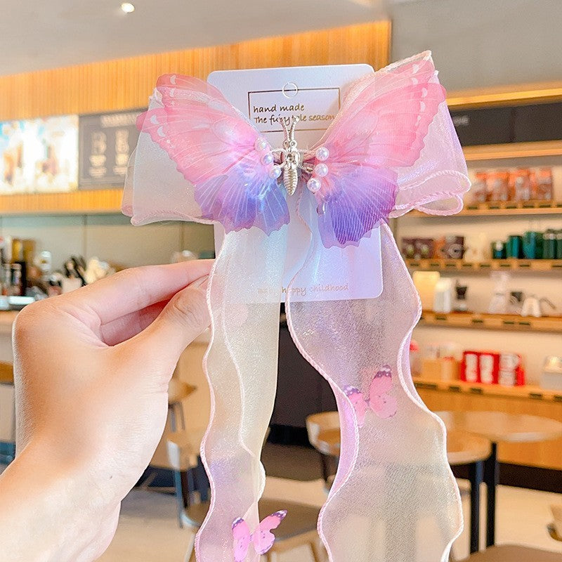 Female Sweet Desire Mesh Bow Hair Clip