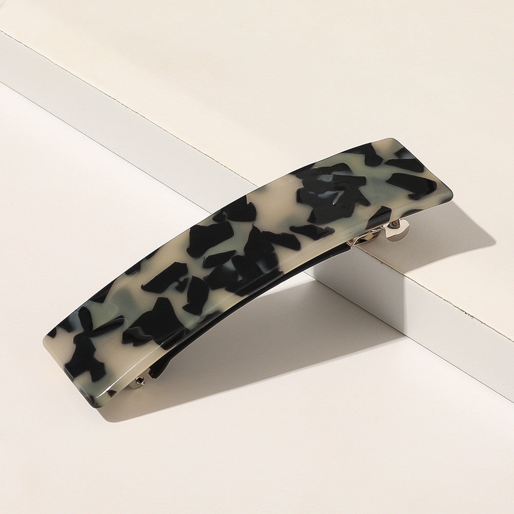 Retro Square Shape Grabbing  Acetate Sheet Spring Chuck Hair Clip