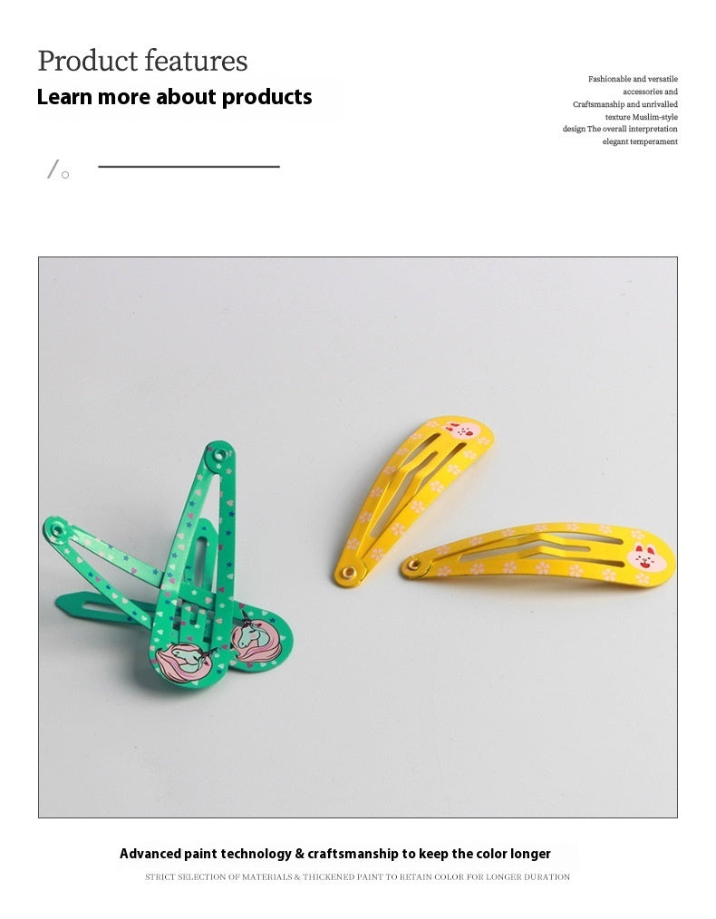Printing Hairpin Headdress Hair Hairwear Side Clip