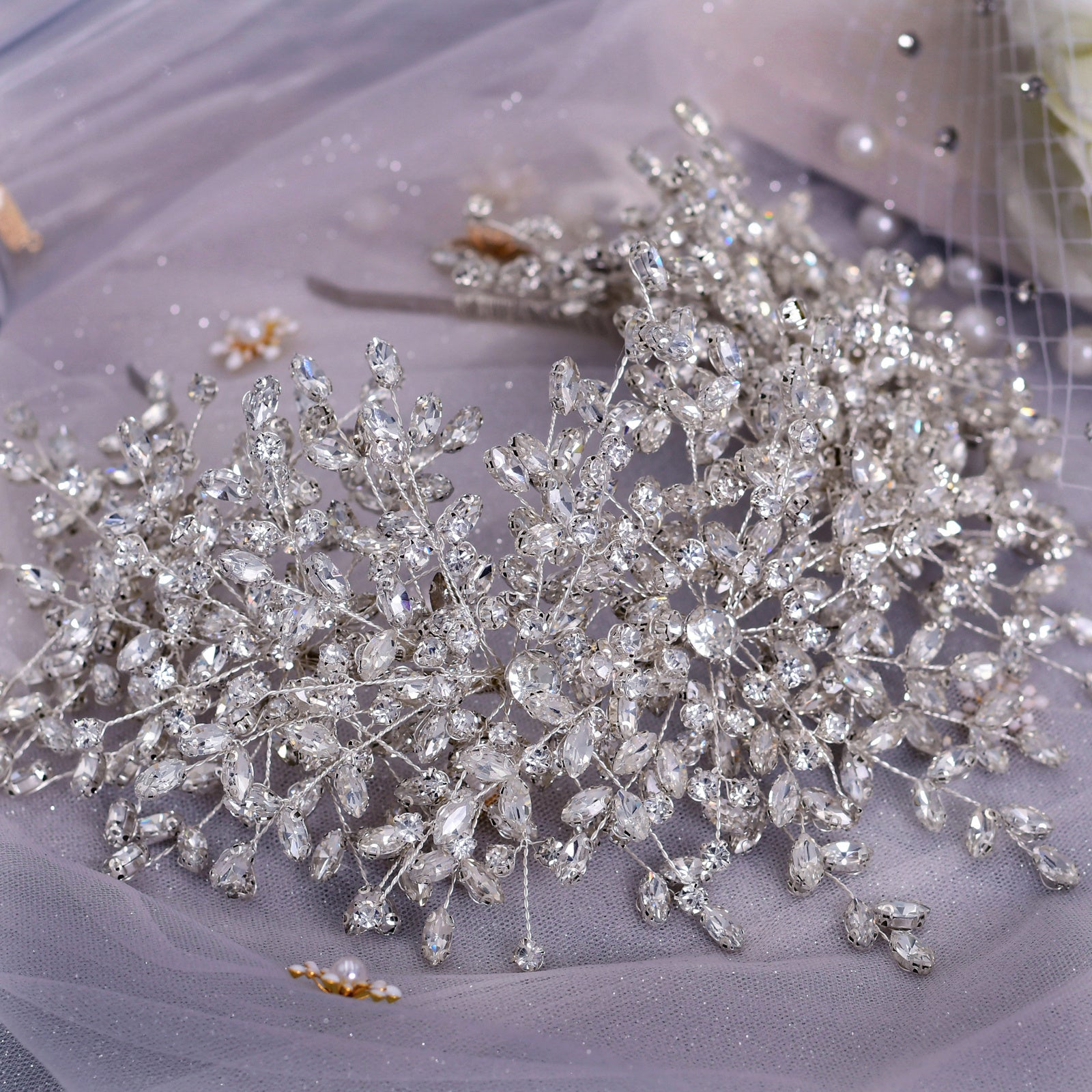 Best Nice New Heavy Handmade Rhinestone Ice And Snow Queen Wedding Crown