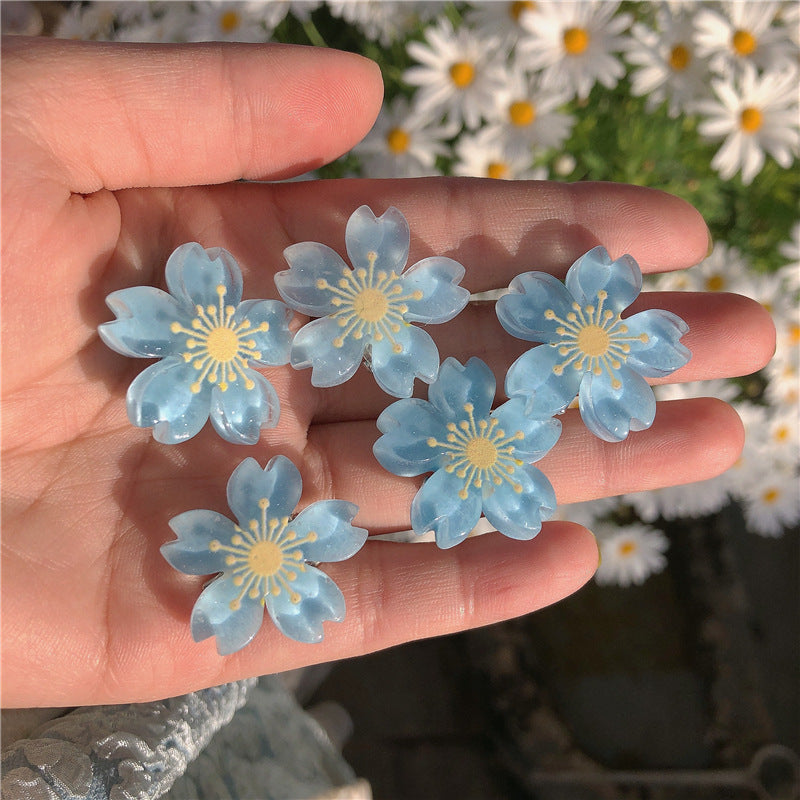 Flower Edge Clip Cute Sweet Cherry Blossom Side Hair Accessories