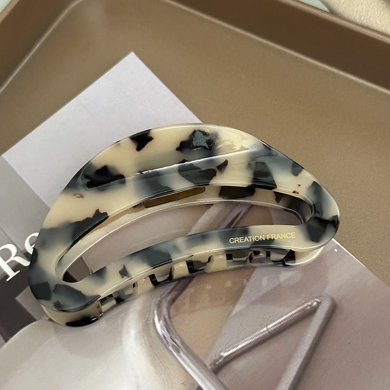 Acetic Acid Hollow Crescent Back Head Updo Shark Barrettes