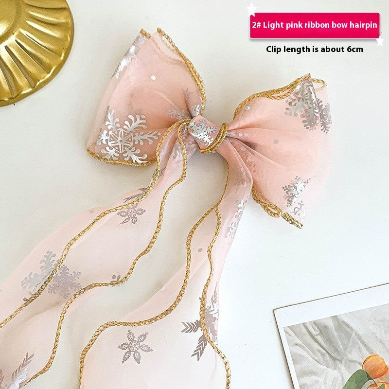 Female Sweet Desire Mesh Bow Hair Clip