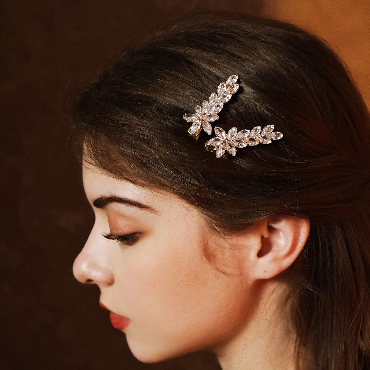 Nice Korean Version All-match Crystal Wheat Barrettes