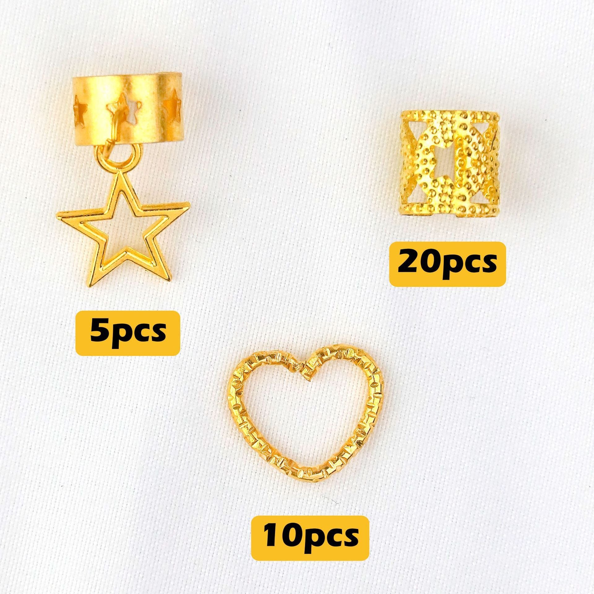Gold Plated XINGX Pendant Connecting Heart Hair Ring