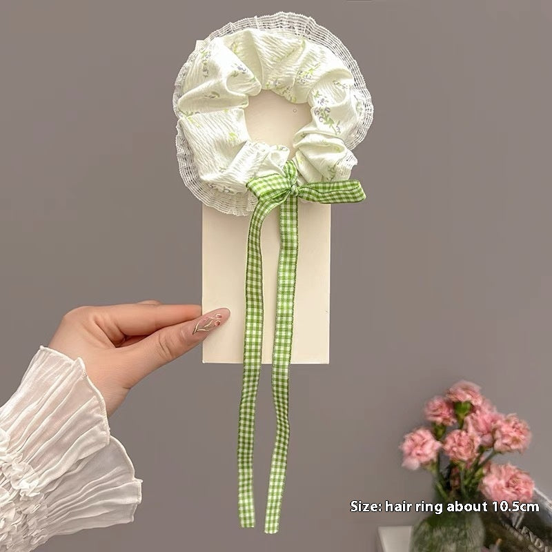 Summer Super Fairy Sweet Lace Large Intestine Hair Ring