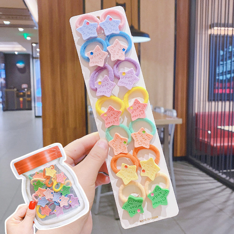 Hair Rope Girl Children Cartoon Little Cute Hair Ring Color Does Not Hurt Hair Cute Hair Rope