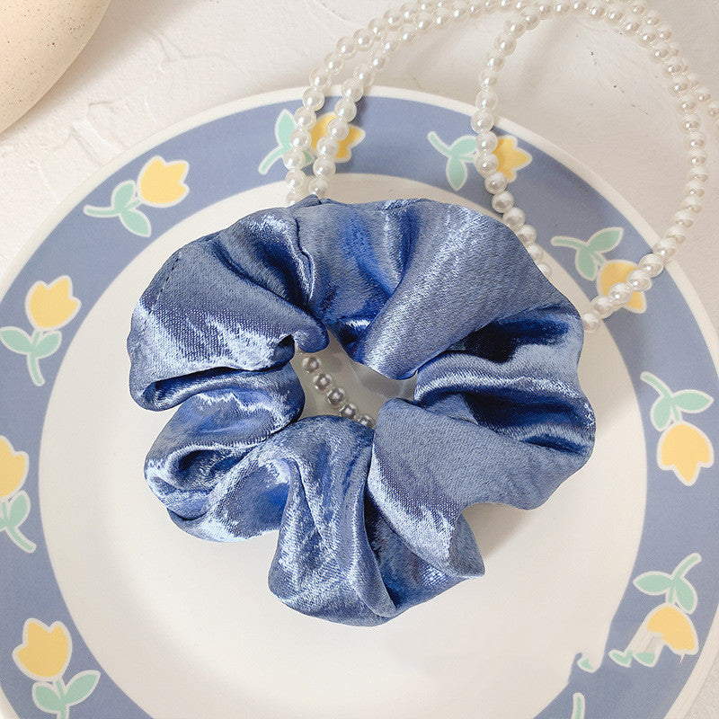 Blue intestine hair ring Medium Scrunchies Hair Rope Headwear